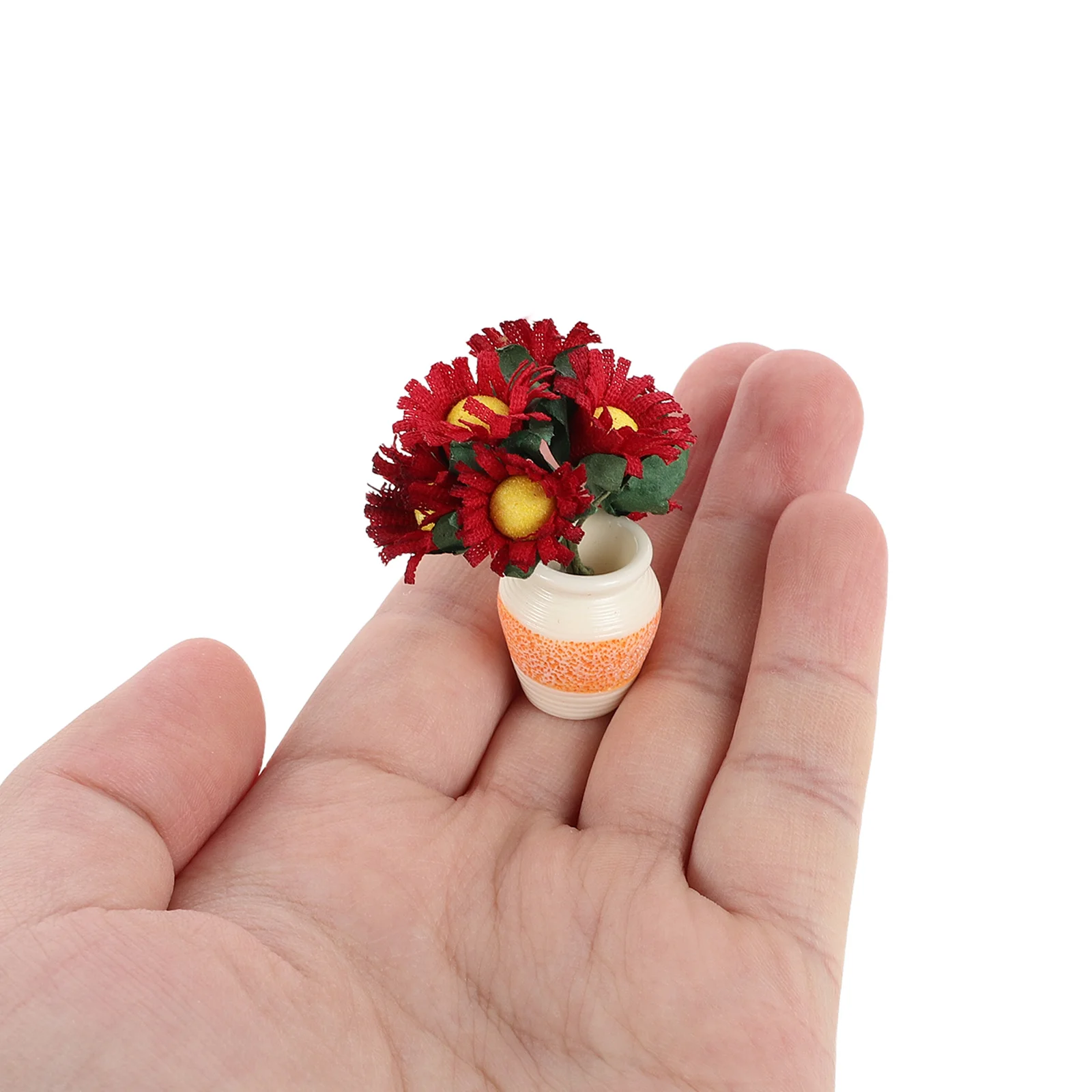 

4pcs Mini Interior Decorative Accessories Artificial Flower Ornaments Cute Decor For Women Men Car Interior Floral Decoration