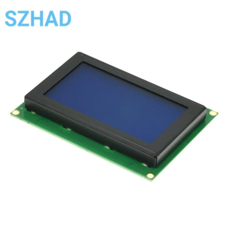 12864C 3.2 Inch 128*64 LCD Screen Module LCD Display Module Blue IIC/I2C 5V KS0108