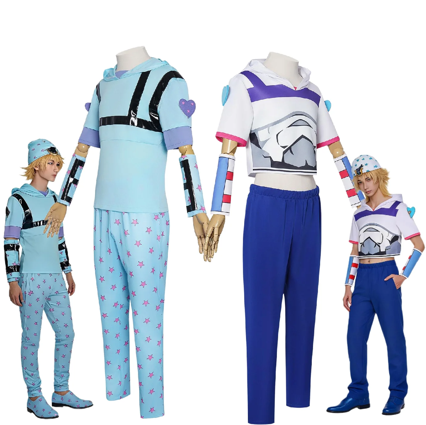 

JoJo Bizarre Adventure Steel Ball Run Johnny Joestar Cosplay Costume Full Set Anime Uniform Halloween Carnival Role Play Outfit