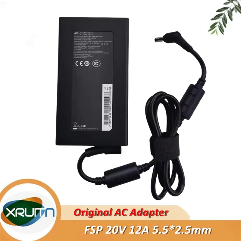 

Original FSP FSP240-ACBU3 20V 12A 240W AC adapter Charger for Mechrevo Laptop Power Supply Charger 5.5x2.5mm Original