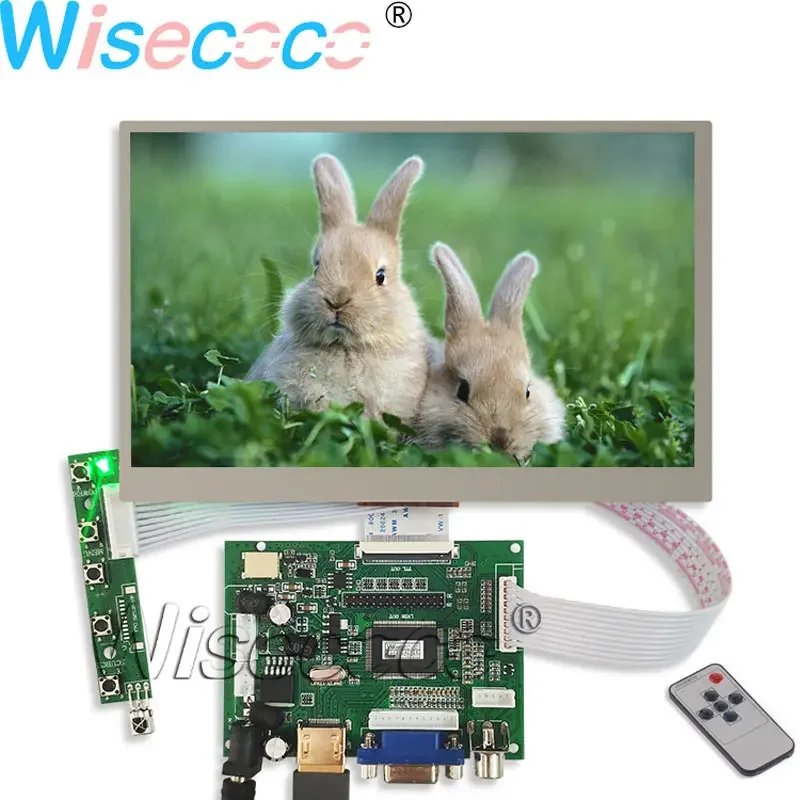 

7 Inch 1024*600 Screen Display LCD TFT Monitor EJ070NA-01J Remote LVDS Driver Controller Board 2AV VGA Raspberry Pi Banana