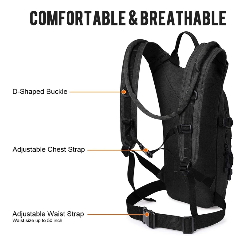 Hydration Pack With 3L Hydration Backpack Lightweight Water Backpack For Hiking Biking Running Walking And Climbing