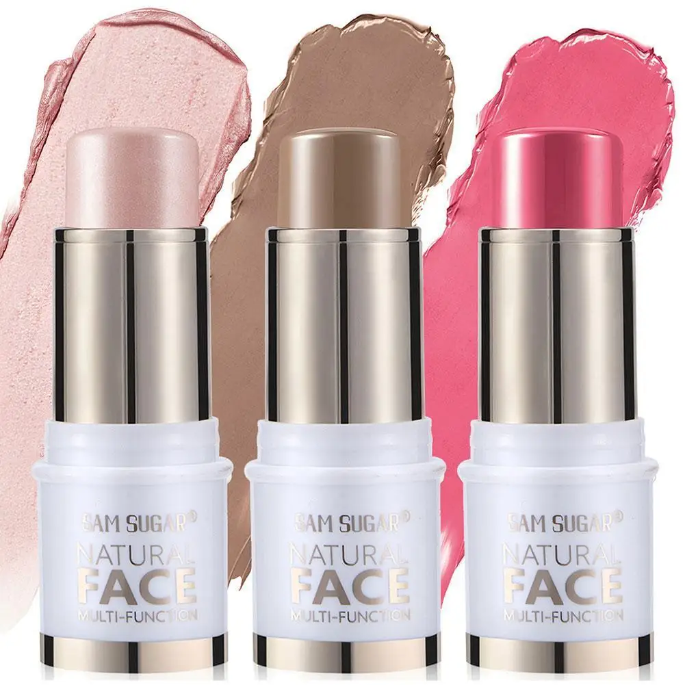 Highlighter Stick Brightening Skin Tone Contouring Natural Stereo Concealer Blush Multi-Purpose Stick Facial Makeup