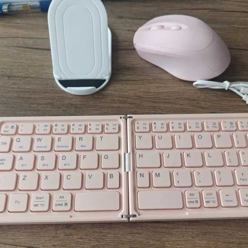 Bluetooth Wireless Foldable Keyboard Mouse Combo Portable Silent Mini Kit Compatible With iPad Laptop Tablet Office Travel Use view 6