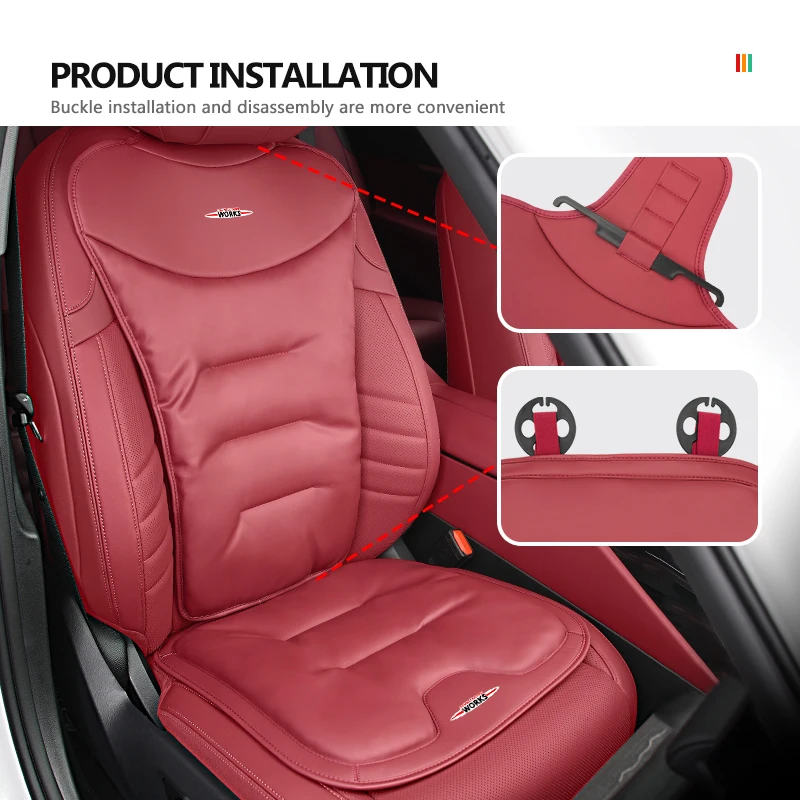 Car Interior Velvet Cushion Backrest Seat Cover Protector Pad For MINI R56 F54 F57 R70 JCW F60 F55 John Cooper Works