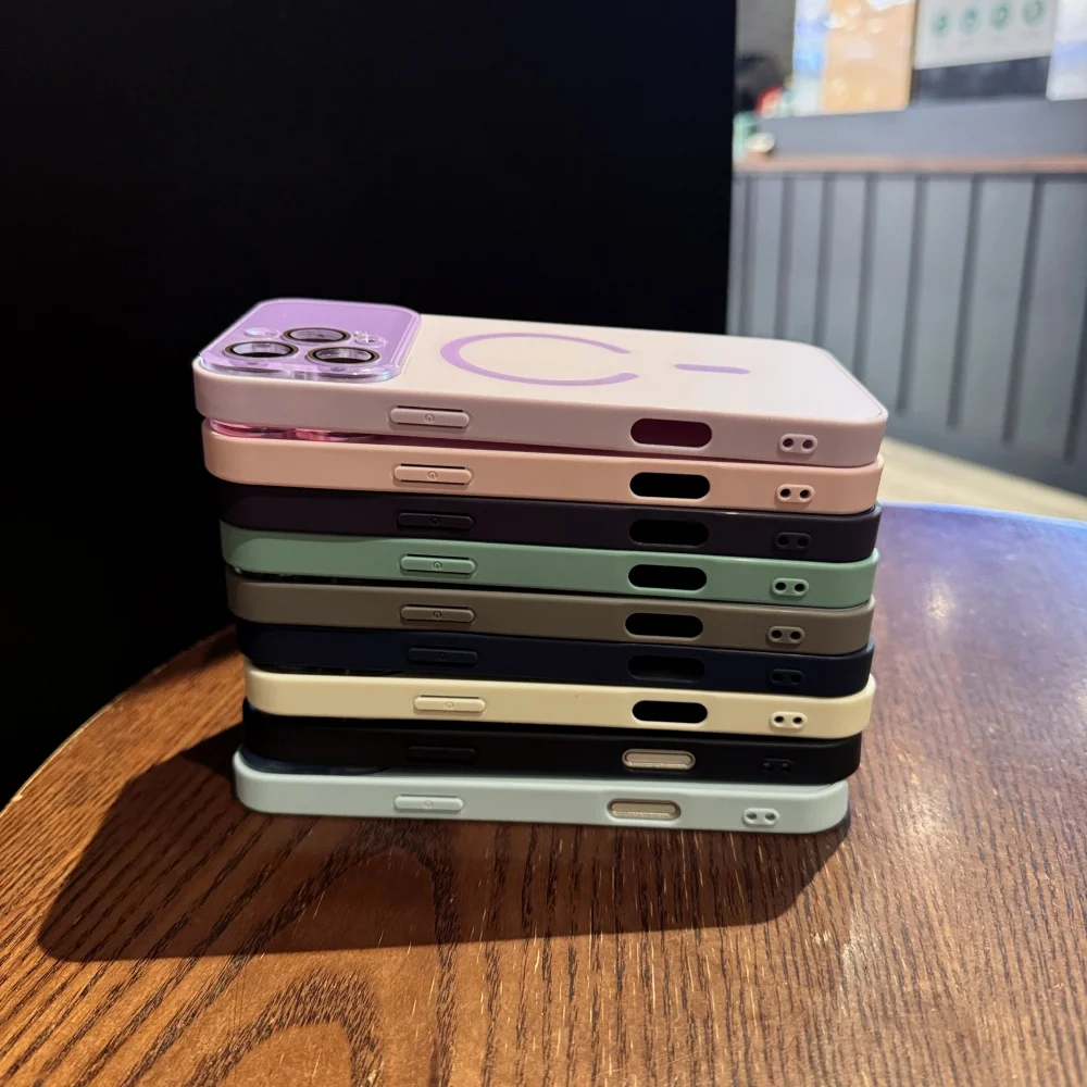 Popular Candy Color Large Window Shockproof Case For iPhone 17Air 16 15 14 13 12 Pro Max Wireless Charging Fall Prevention Cover