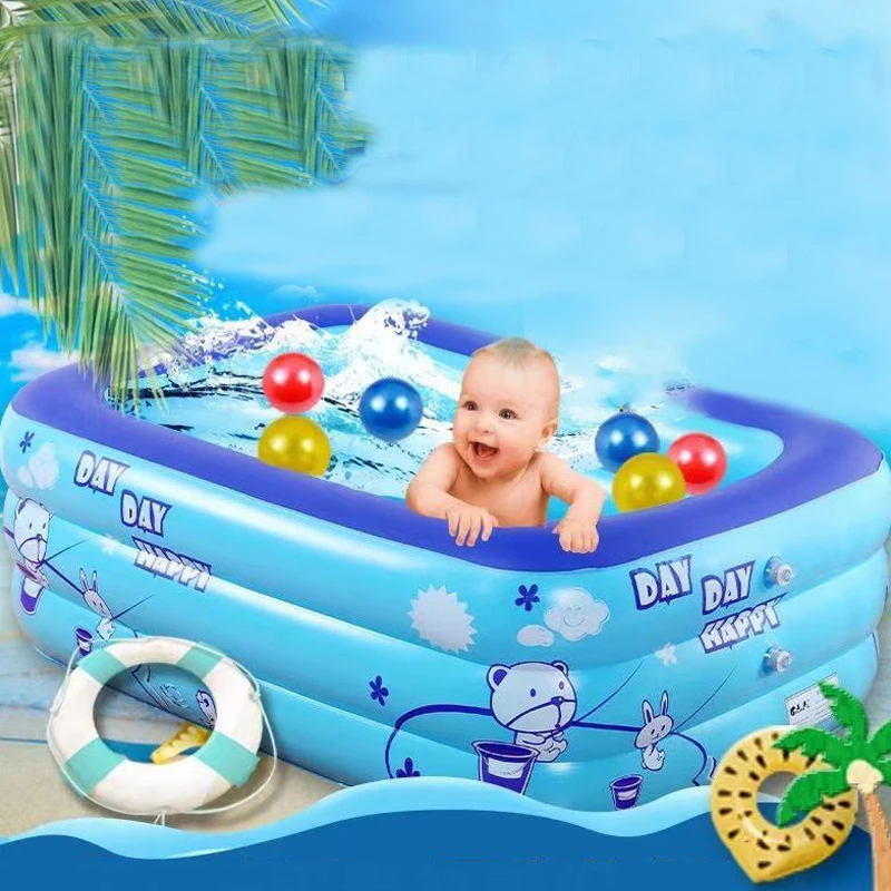 Swimming Pool  Inflatable Square Children Inflatable Pool Bathing Tub Baby Kid Home Outdoor Large Swimming Pool