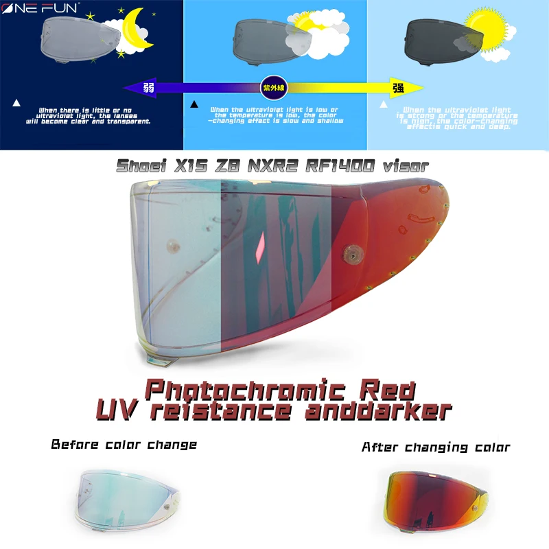 خوذة Z8 بعدسة فوتوكروميك، حاجب مضاد للضباب مع حماية من الأشعة فوق البنفسجية، قناع لـ SHOEI Z8 RF1400 NXR2 X15 X-SPR PRO X-Fifteen X-Spirit #4