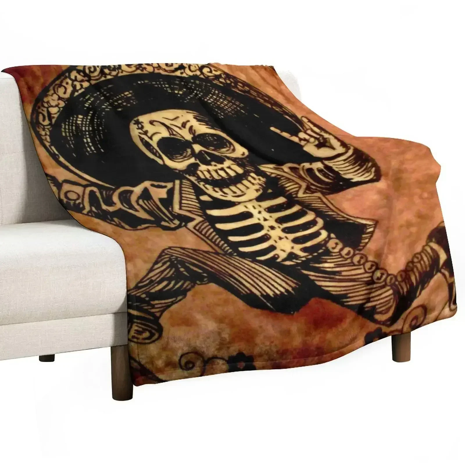 Posada Day of the Dead Outlaw Throw Blanket heavy to sleep Kid'S Blankets For Baby wednesday Blankets