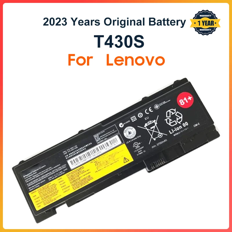 แบตเตอรี่แล็ปท็อปสำหรับ Lenovo ThinkPad T430S T420S T420si T430si 45N1039 45N1038 45N1036 42T4846 42T4847รอบการ44WH 500 +