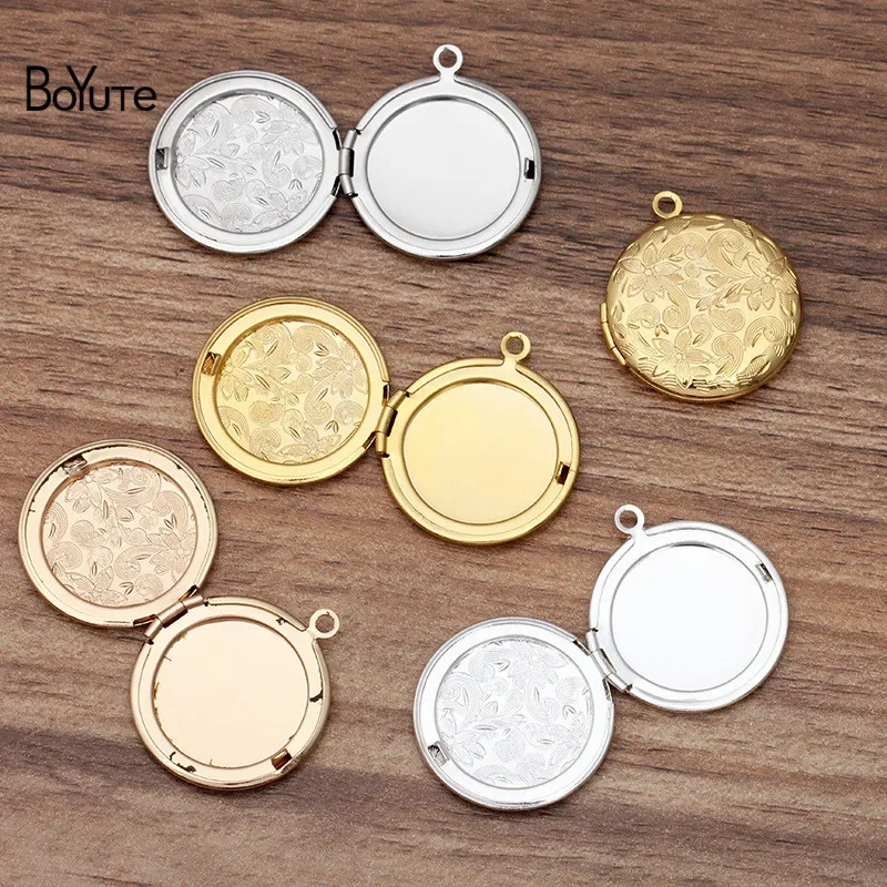 Boyute (10 Stuks/partij) 27Mm Ronde Metalen Messing Foto Medaillon Hanger Fabriek Direct Groothandel Diy Drijvende Medaillon Bedels