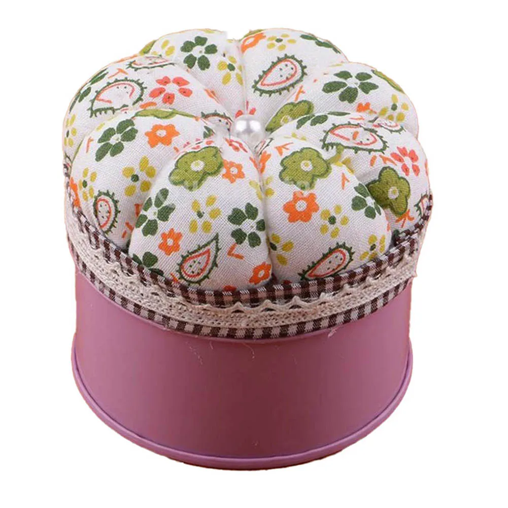 1x  pincushion and Sewing supplies storage box Floral DIY sewing tools Home cross-stitch sewing accessories