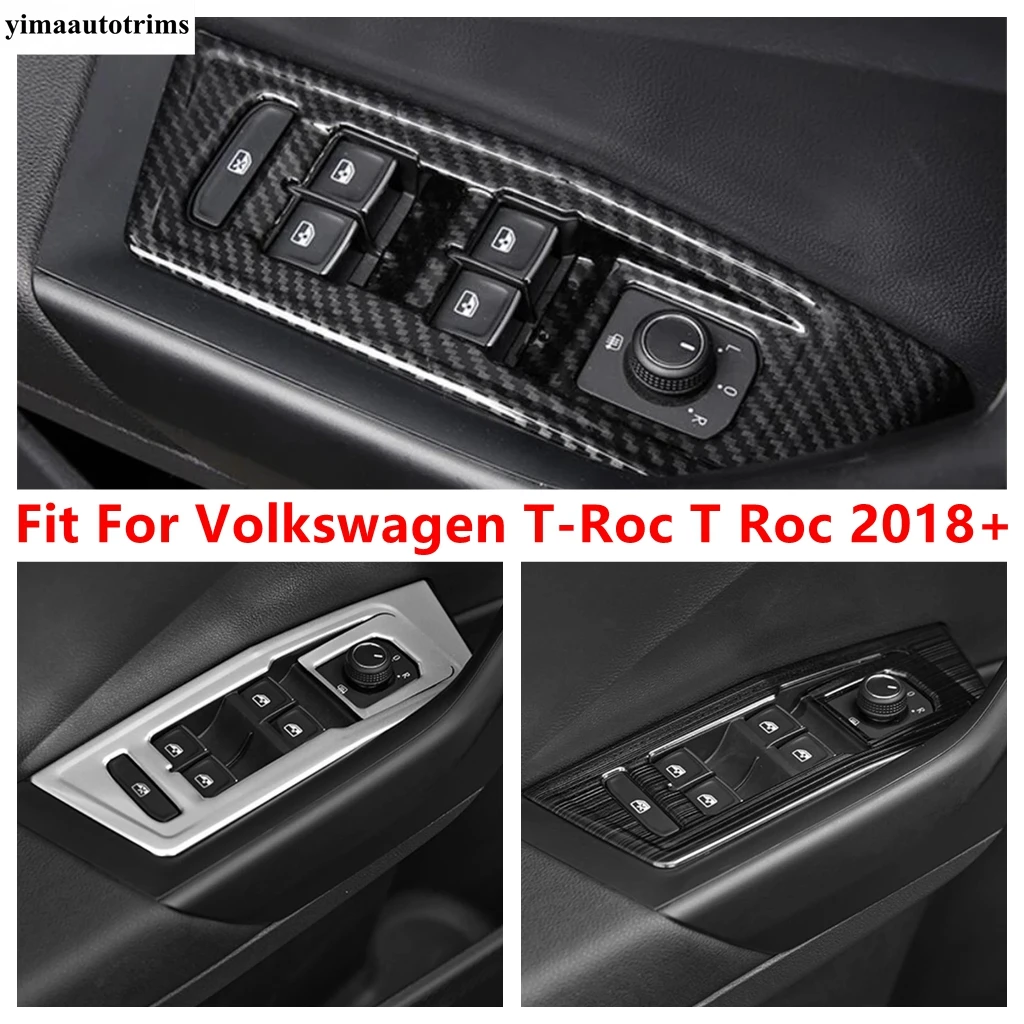 

Car Inner Door Armrest Window Lift Button Panel Decoration Sequins Cover Trim Accessories For Volkswagen T-Roc T Roc 2018 - 2022