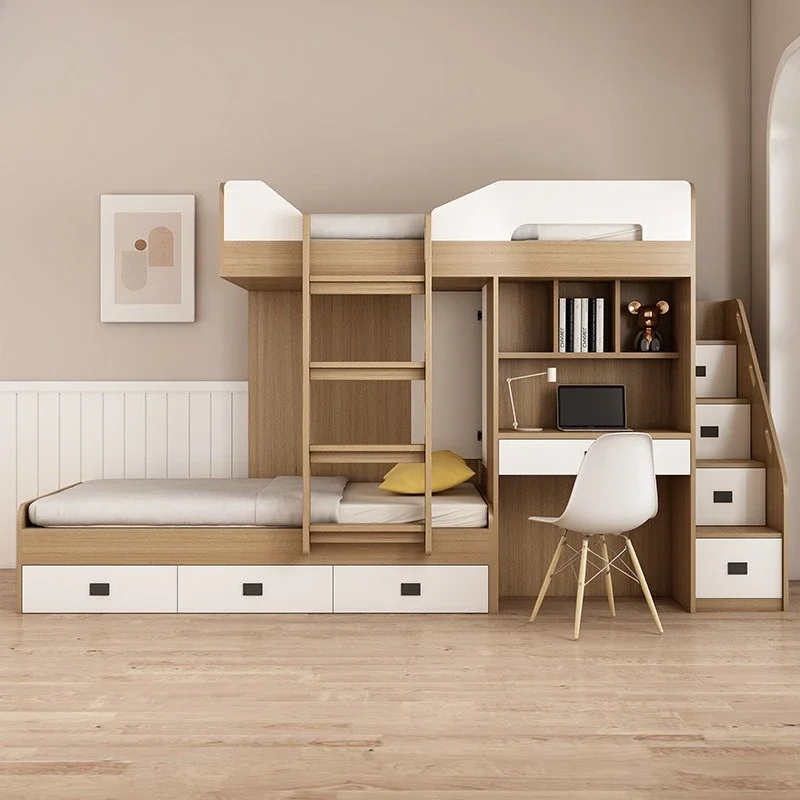 Solid wood dislocation children's bed up and down bunk bed