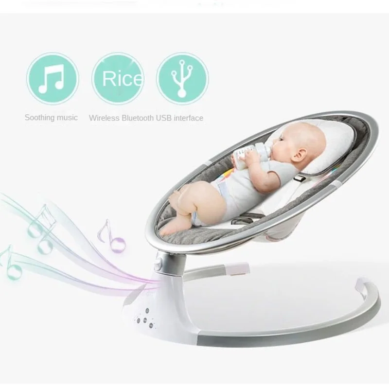 LazyChild Baby Electric Rocking Chair Newborns Sleeping Cradle Bed Child Comfort Chair Reclining Chair For Baby 0-1 Years Old