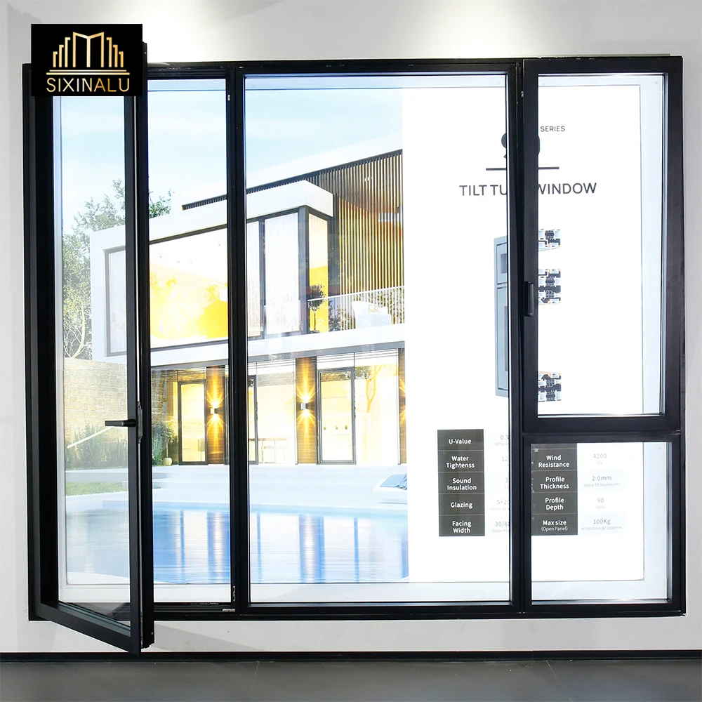 

Sixinalu Thermal Break Aluminium Casement Windows Window Waterproof New Grill Design Metal Frame Soundproof Home Decor Custom