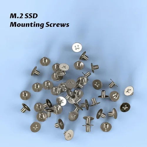 Imagen 2 del producto Kit de tornillos de montaje M.2 SSD, 100/200 Uds., tornillos M2 * 2,5 SSD + destornillador magnético con caja de almacenamiento, Kit de tornillos de instalación de computadora