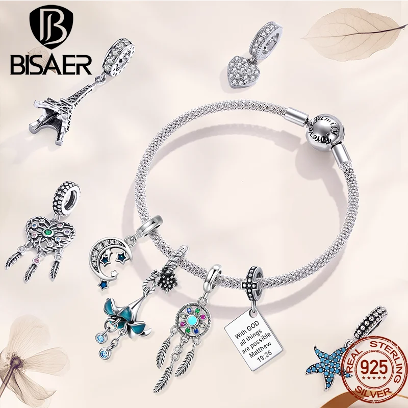 ビーサル-チャームブレスレット,925スターリングシルバー,ヴィンテージヒトデ,ドリームキャッチャーパターン,サマースター,ファインジュエリー