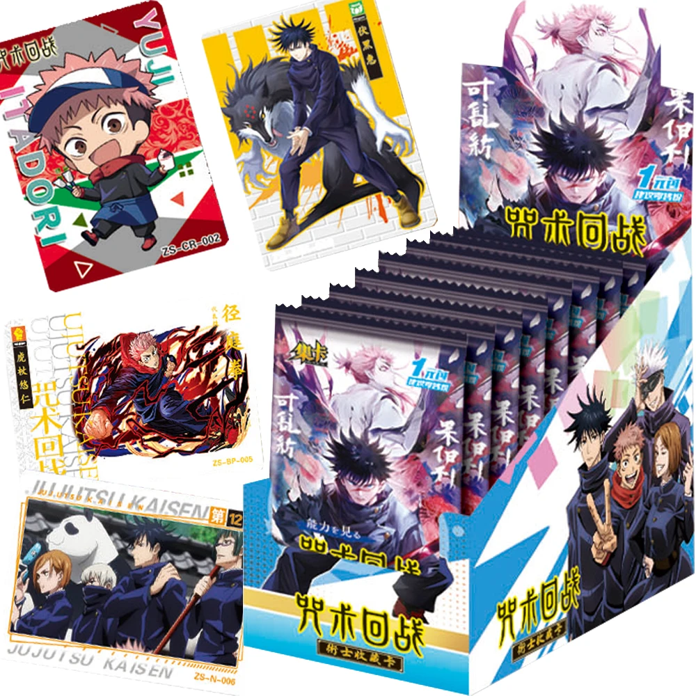 

Original Anime Jujutsu Kaisen Cards for Children Itadori Yuji Satoru Gojo Cool Handsome Character Skill Move Cards Popular Gifts