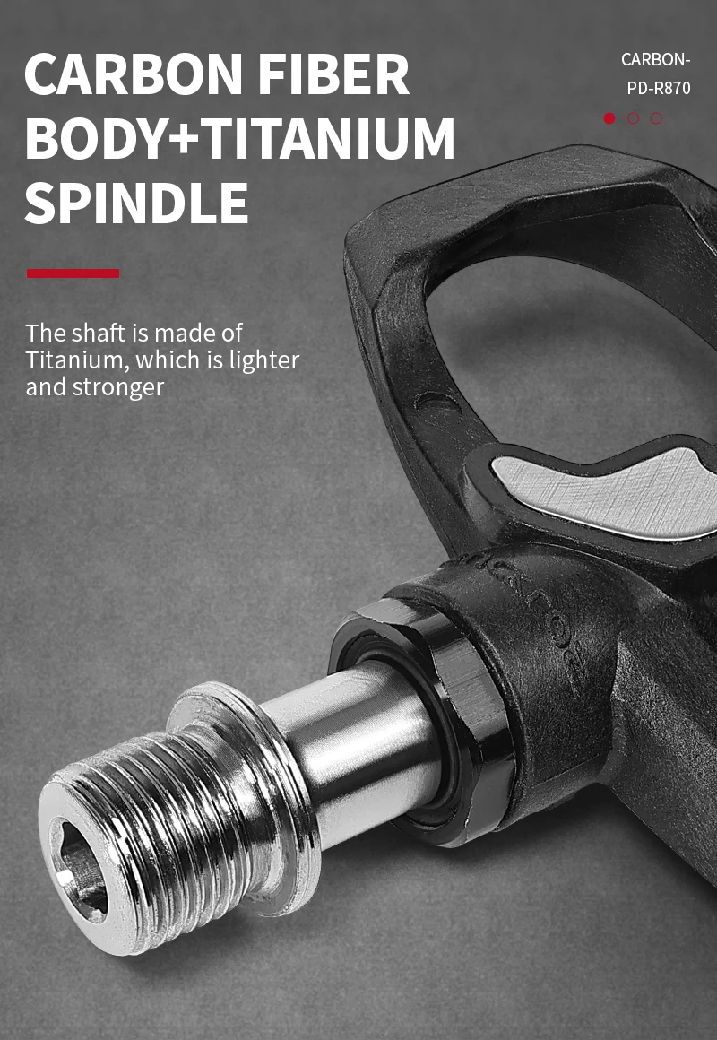 BUCKLOS Fahrradpedale Rennrad-Klickpedale aus Carbon-Nylon, Ultraleichte Selbstverriegelnde Plattformpedale für Gravel-Radsport – Detail 5