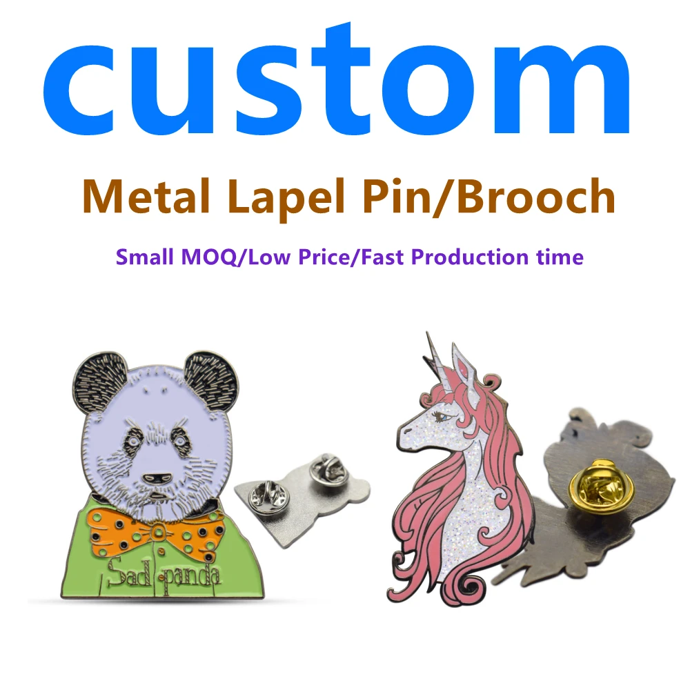 Manufacturer Custom Fashion Pins Metal Logo Badges Brooch Hard Soft Enamel Pins Lapel Pins for Clothes Decorative