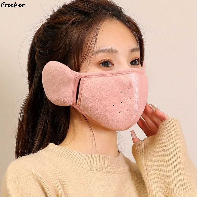 Winter Skiing Cycling Earmuff Mask Men Women Outdoor Sports Face Cover Thermal Earflaps Reusable Ear Protection Mouth Cover New