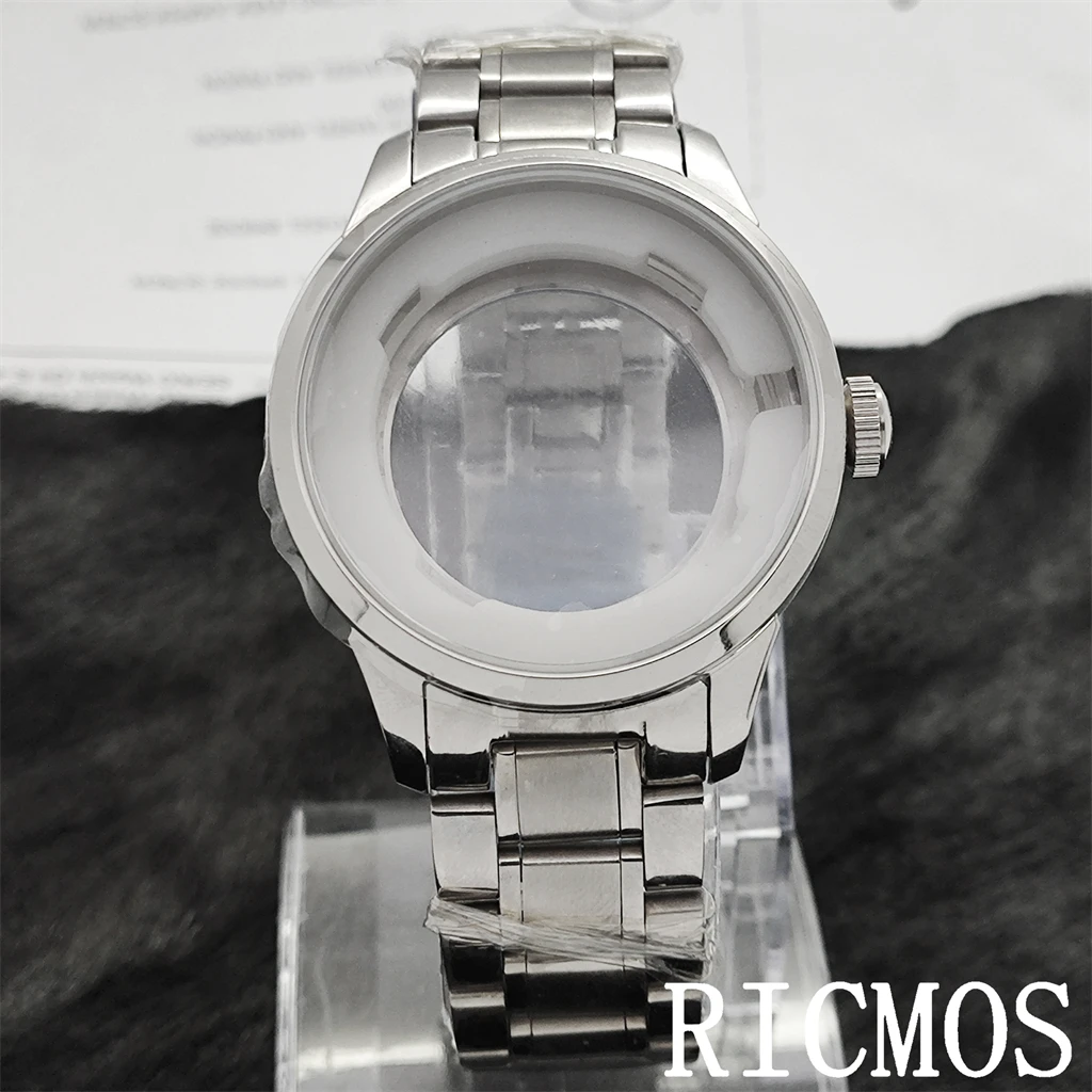 

39 мм джентльменское сапфировое стекло для мужчин, чехол для часов, подходит для Miyota8215 DG2813 ETA236, водонепроницаемый механизм для модификации