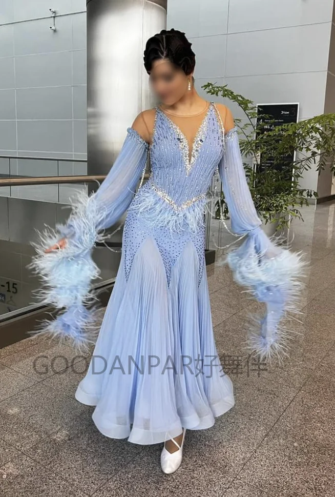 GOODANPAR Costume new Modern Competition Waltz Tango Ballroom Dance Dress Standard Girls Women  dance dress