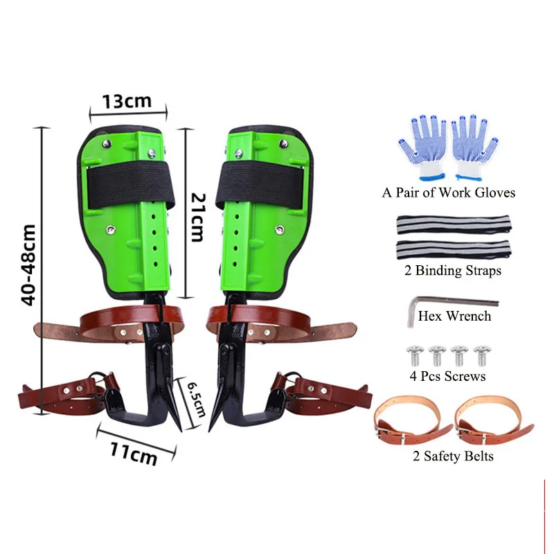Single Claw Tree Climbing Spurs Adjustable Leather Strap Tree Climbing Spikes for Outdoor Tree Maintenance Work