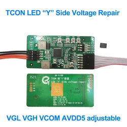 TV TCON Logic Board Broken Y side Voltage repair adapt regulation plate module VGL VGH VCOM AVDD5 adjustable QK518B with cables