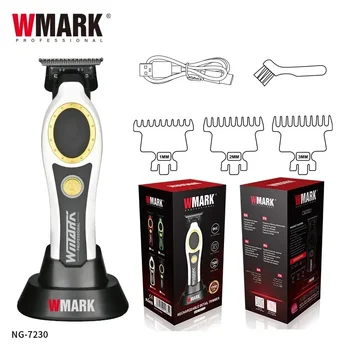 2024 New Hot Selling Electric Clippers  WMARK NG-7230 Men's Oil Head Engraving Scissors Charging Base Hair Salon