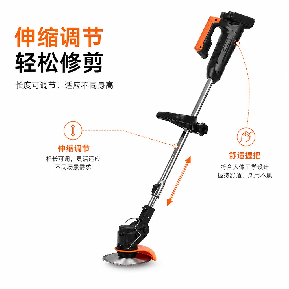 Cordless Lithium Grass Trimmer, Multifunctional Handheld Mini Weeder for Home Lawn Weeding