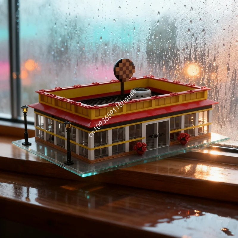 1848 قطعة MOC الإفطار العشاء وحدات نموذج اللبنات البناء هدية الكريسماس تجميع DIY بها بنفسك فكرة الإبداعية لعبة أطفال #1