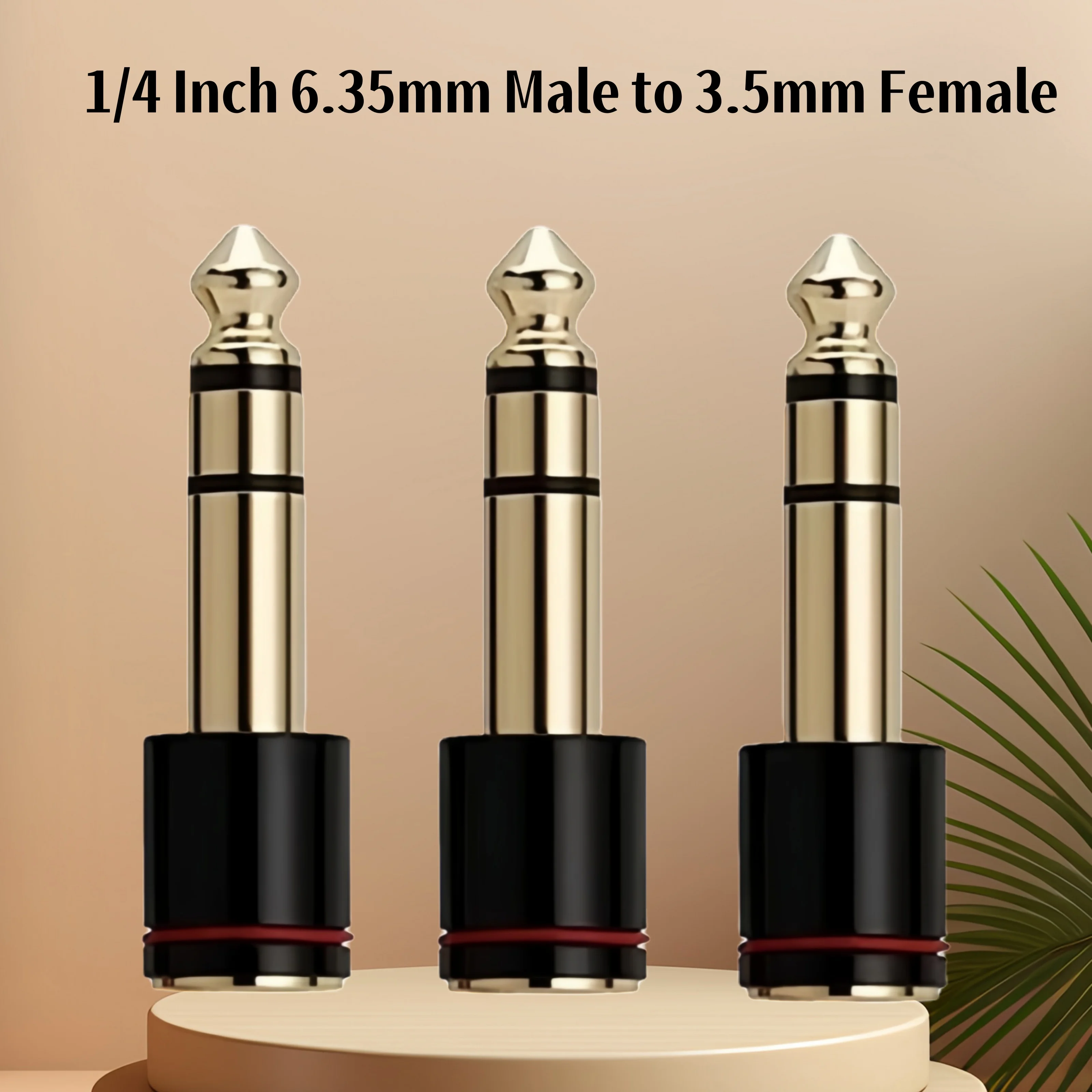 3PCS 1/4 นิ้ว 6.35 มม.ชาย 3.5 มม.อะแดปเตอร์เสียงสําหรับเครื่องขยายเสียงคอนโซลเปียโนกีตาร์หูฟังสเตอริโอ CONNECTOR