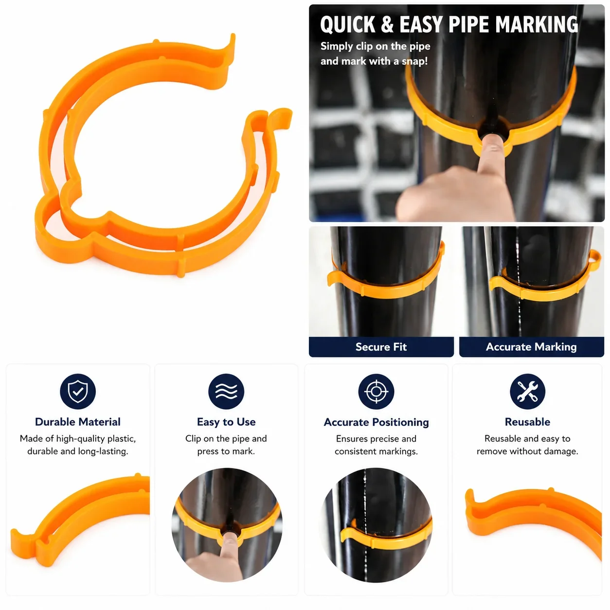 Car Wrap Film Roll Clamp Tool, Window Tint Vinyl Film Fastener Clip, Plastic Ring Holder for PPF and Wallpaper Roll Storage