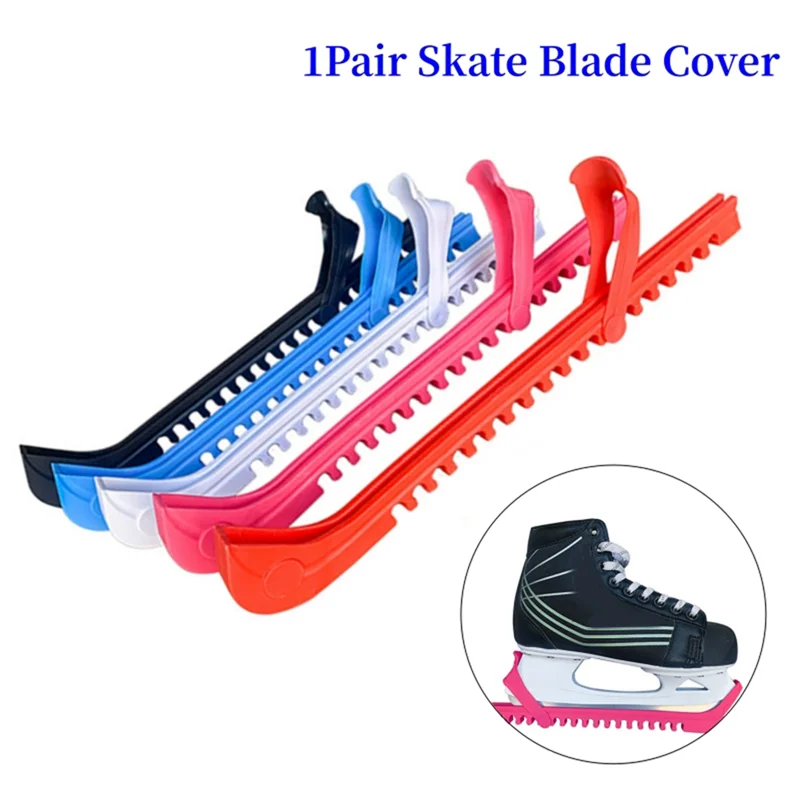 

B06C-1Pair Ice Skates Skating Blades Protector Shoes Guards Practical Covers Adjustable Protective Case Blade Sleeve