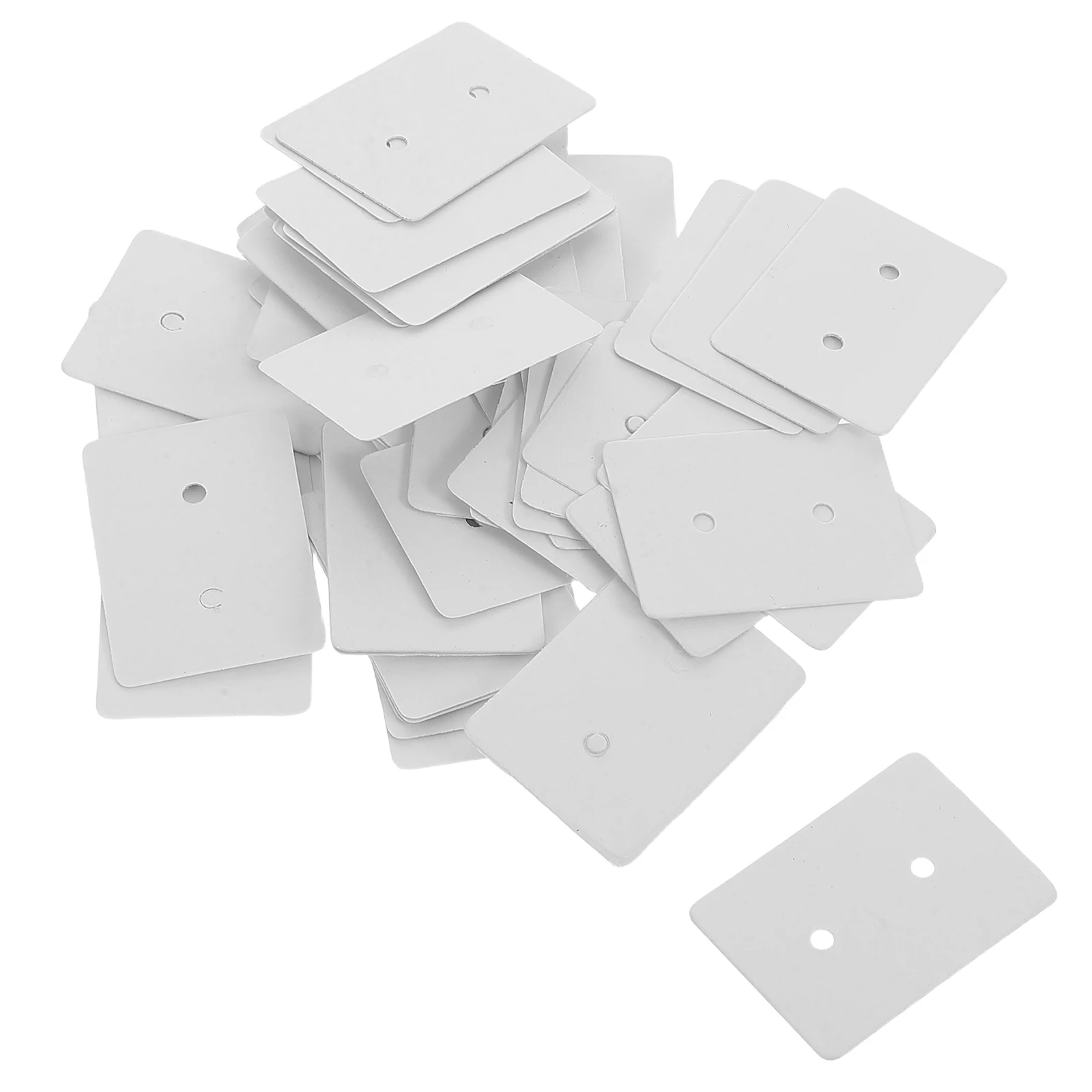 

100Pcs White Kraft Paper Earring Display Cards Vintage Aesthetic Diy Jewelry Packaging Craft Fairs Retail Displays Personal Use