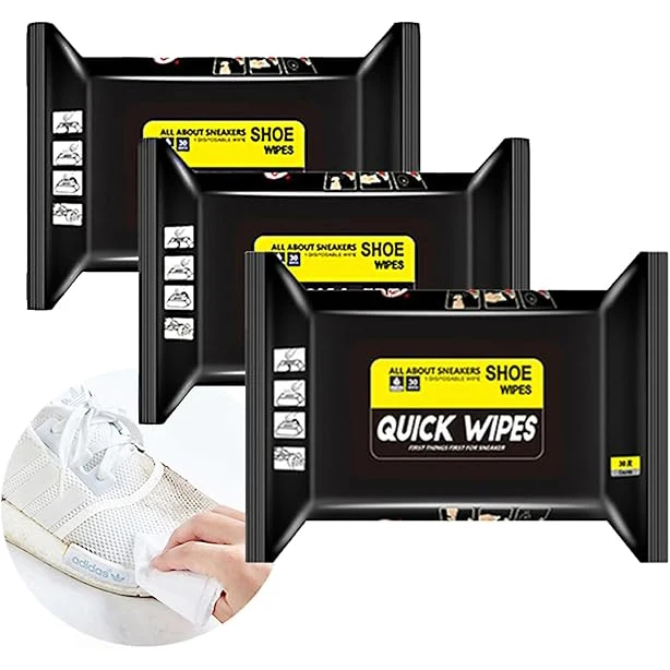 12-80Pcs Shoe Sneaker Cleaner Quick Wipes Disposable Shoes Clean Wipes Travel Portable White Shoe Cleaner Sneaker Erasers