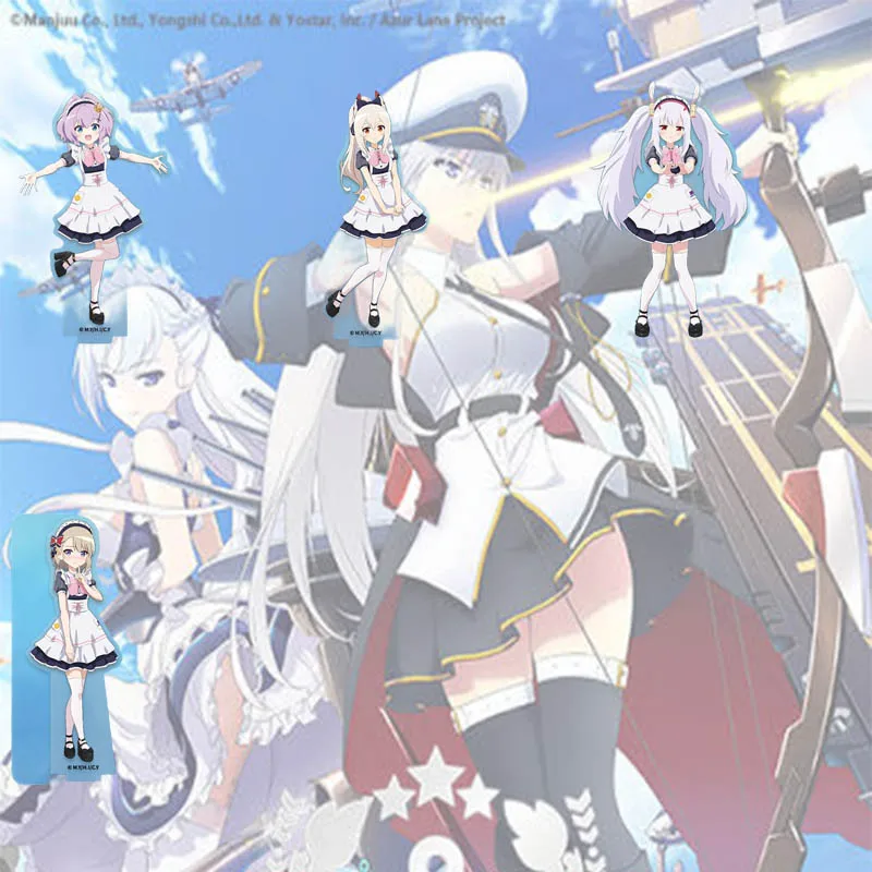Azur Lane GAME 15CM Classic Scene Acrylic Stand Figure Tabletop Display Ornament Collection Merchandise Keychain