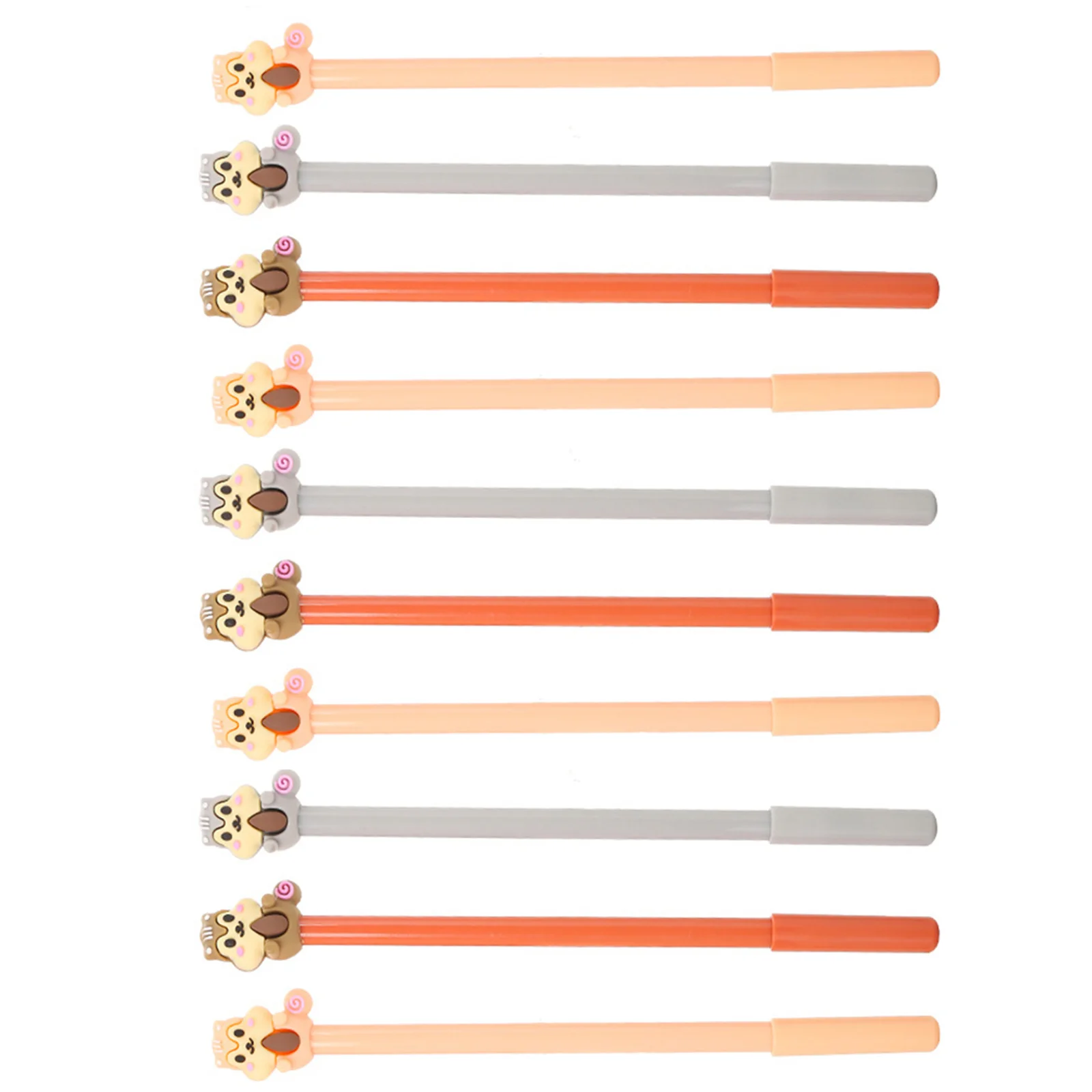 10 pcs Cartoon Squirrel Gel Pen Lightweight Student Writing Tool For School Office Learning Stationery Squirrel Shaped Roller