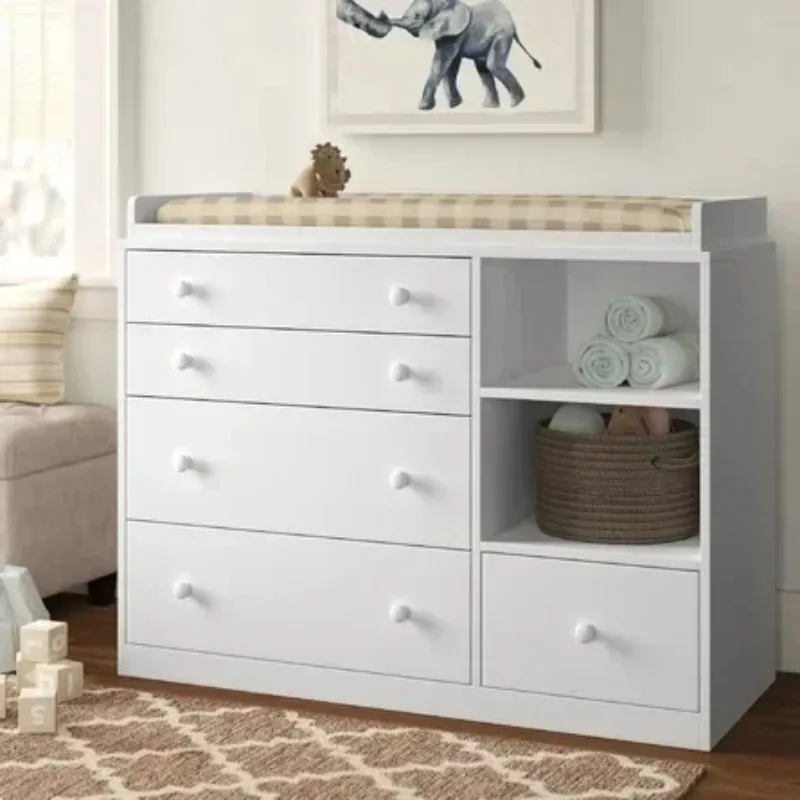 White Baby Moses Changing Table Dresser