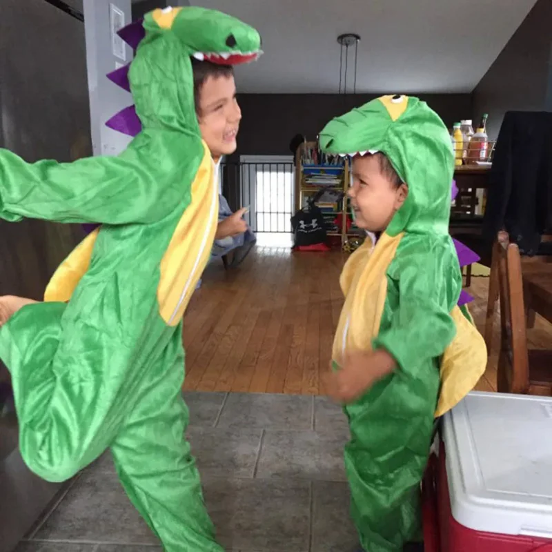 2024 New Children Dinosaur Halloween Costumes for Kids Carnival Party Jumpsuit Adult Animal Velvet Boy Stage Children's Day Gift