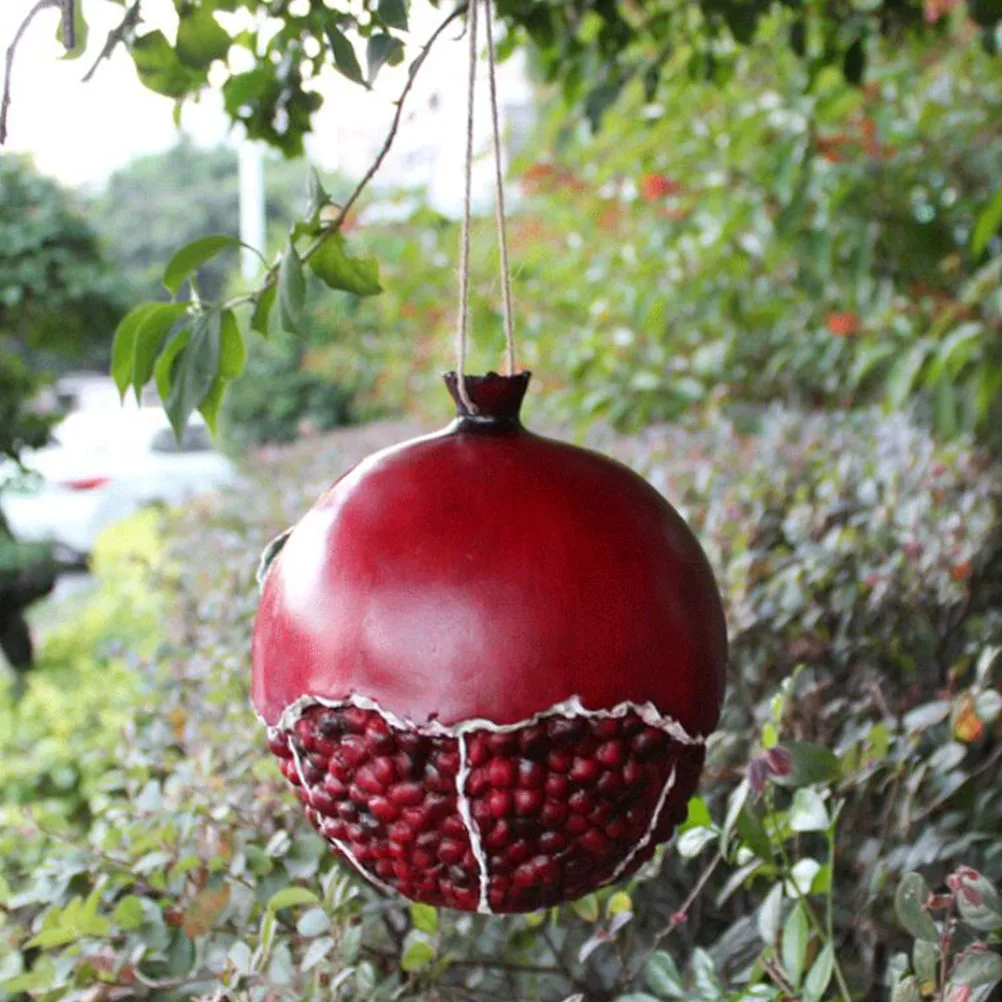 

Hanging Bird Nest Resin Craft Outdoor Bird Resting Place Garden Birdhouse Pendant Red Hanging Decor Outdoor Gardening Adornment