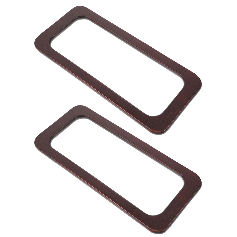 2 Pcs Handbag Handles for Handbags Replacement Handmade Wood Purse Supplies Wooden Tote