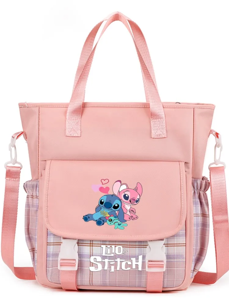 

Lilo Stitch Boys Girls Student Messenger Bag Casual Satchel Ladies Handbags Shoulder Bag Pouch Sweet Canvas Cross School Bags