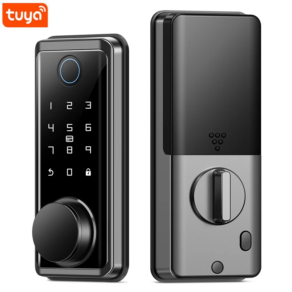 

Bluetooth Fingerprint Electronic Smart Door Lock Password Tuya Mobile APP Control Unlock Support iOS/Android