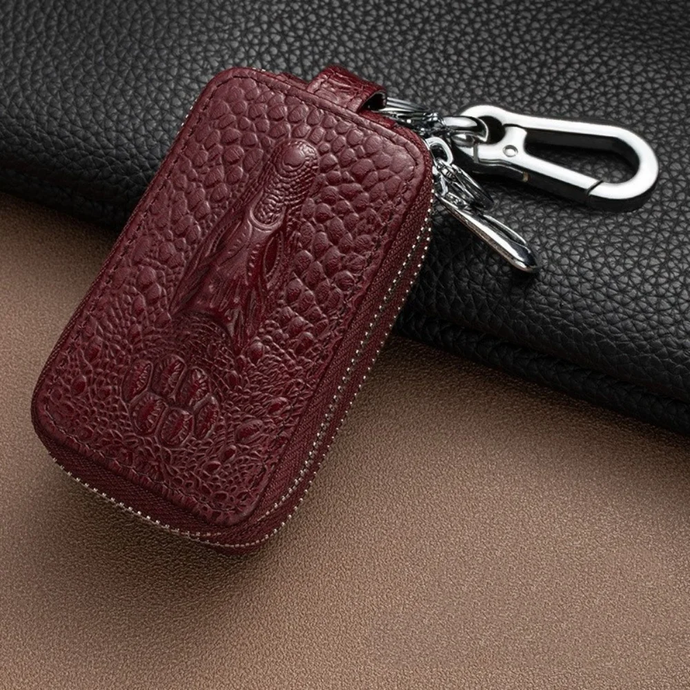 Organizer Kunci Ritsleting Tempat Kunci Serbaguna Dengan Gantungan Kunci Tas Kunci Kulit Dirancang Secara Efisien Untuk Hadiah Penggunaan Sehari-hari Mobil