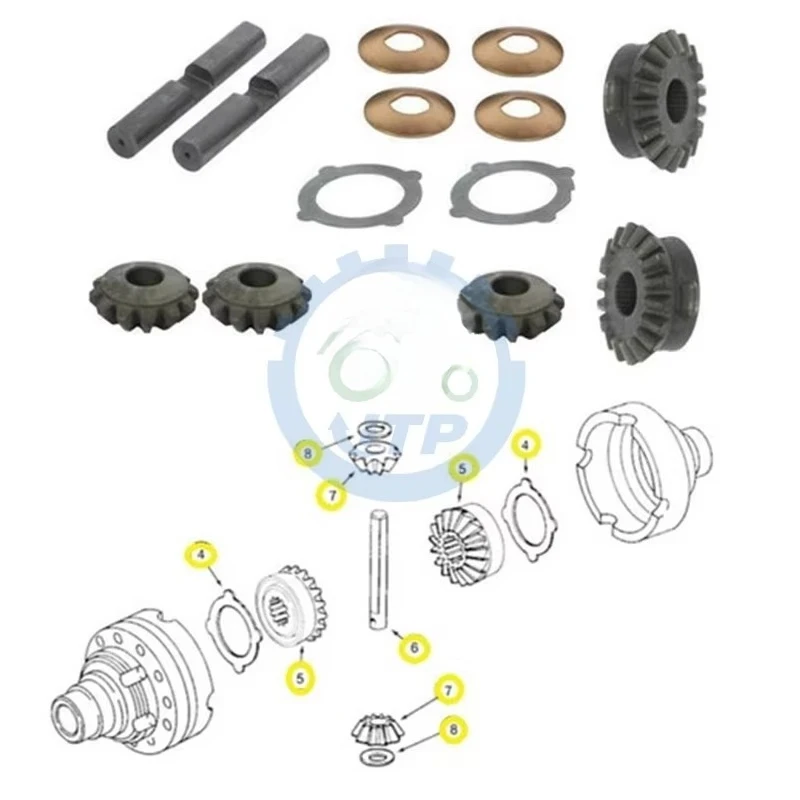 forDifferential Gear Kit 294192A1 CAR66572 Fits for Case Backhoe Loader 580SM, 580SM+, 585G, 580M, 586G, 570LXT, 580L, 580SL