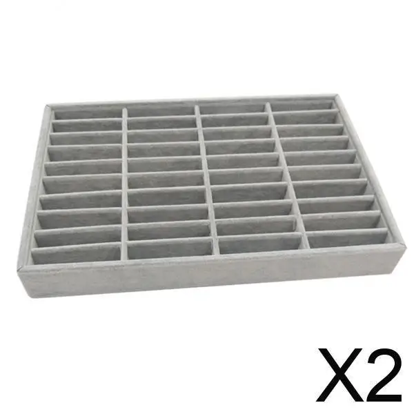 

40 Grid Jewelry Display Tray Velvet Bangle Bracelet Holder Showcase Organizer Case for Jewelry Packing Flea Market