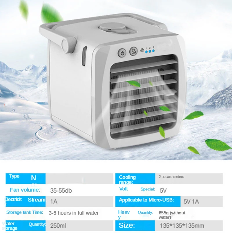 Air Cooler Quick and Easy  to Cool MiniHousehold Air Coolers with USB for Home Desk Air Conditional Water Cooler